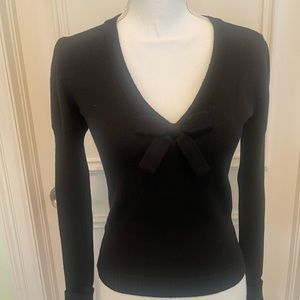 Andrew GN Black Beautiful Sweater with Bow